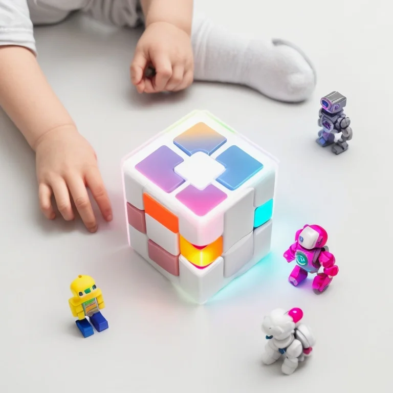 Kind spielt mit AI-Teddy